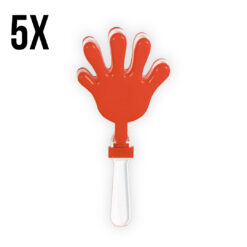 Klapperhandje oranje - 5 stuks