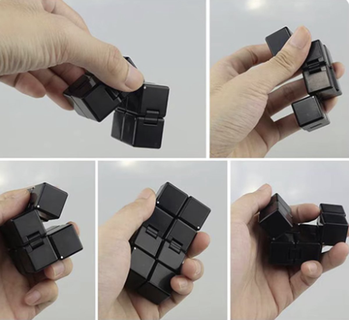 Infinity Cube Fidget Toy - Zwart - Afbeelding 4