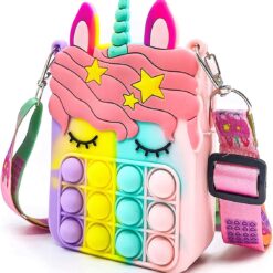 Pop It Unicorn Tasje - Rechthoekig - Speel- en Opbergtasje voor Kinderen
