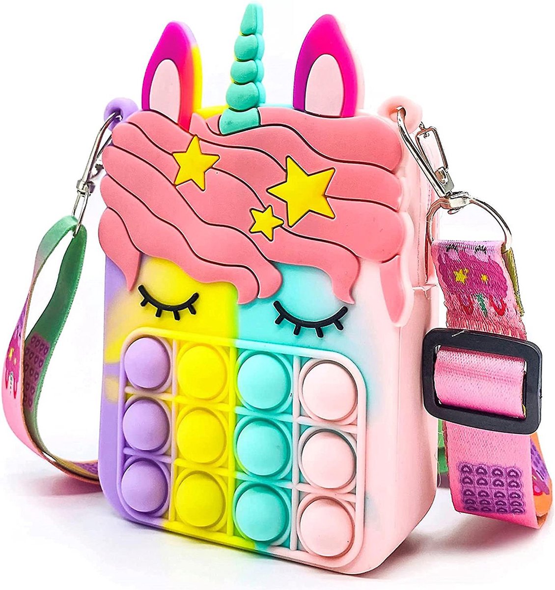 Pop It Unicorn Tasje - Rechthoekig - Speel- en Opbergtasje voor Kinderen