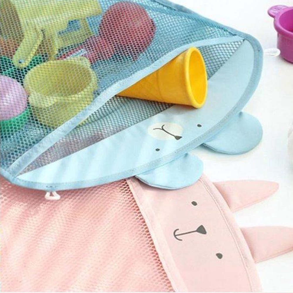 Badspeelgoed Organizer Opbergzak Beer Blauw - Mesh Hangzak Badkamer - Afbeelding 5