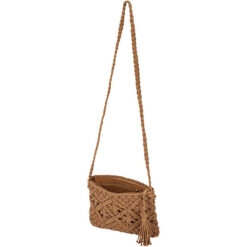 Alternative view of Sarlini gevlochten schoudertas - Crossbody tas bruin