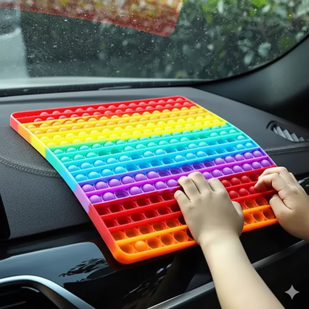 XXL Pop It - Fidget toy - Regenboog kleuren -30 x 30 cm - Afbeelding 2