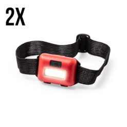 Hoofdlamp - Verstelbare Elastische band - Voor Arm En Hoofd - Rood - 2 stuks
