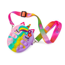 Pop It Unicorn Tasje - Rond - Speel- en Opbergtasje voor Kinderen