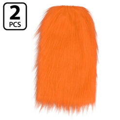 Alternative view of Beenwarmers UV Blacklight - Fluffy 80s Retro Party Beenwarmers - Neon oranje