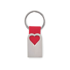 Alternative view of Metalen sleutelhanger met hartje - Valentijn cadeautje