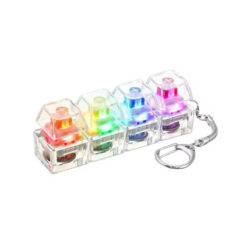 Alternative view of Keyboard Fidget Toy met LED en Sleutelhanger - Met 4 Knoppen - Transparant met multicolor lampjes