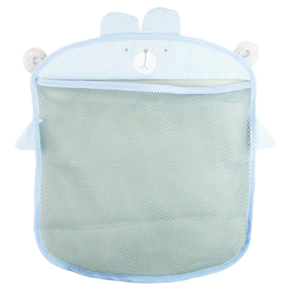 Badspeelgoed Organizer Opbergzak Beer Blauw - Mesh Hangzak Badkamer
