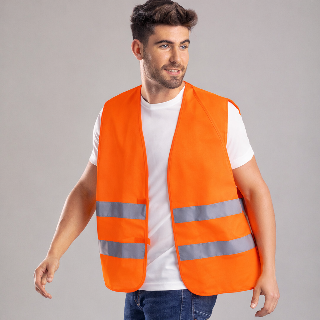 Veiligheidshesje oranje - 2 stuks - Afbeelding 2
