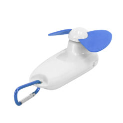 Alternative view of Handventilator met zaklamp en karabijnhaak - Draagbare mini ventilator - Blauw
