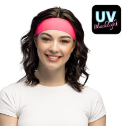 Alternative view of UV Blacklight Haarband - Hoofdband - Neon Roze
