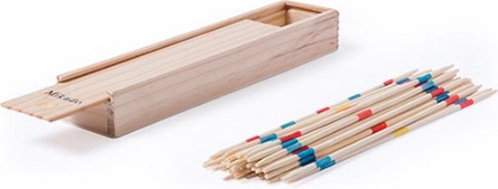 Spel mikado set - houten spellen - spellendoos- volwassenen - kinderen - Afbeelding 2