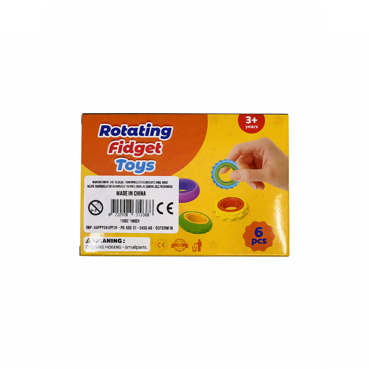 Fidget Ringen Set – 6 Stuks Draaibare Friemelringen (3,5 cm) – Anti Stress & Sensorisch Speelgoed - Afbeelding 4