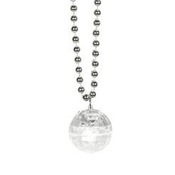 LED ketting discobal - Kralenketting - Zilver