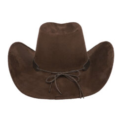 Alternative view of Cowboyhoed suède - Hoed met leren band en steentjes - Bruin