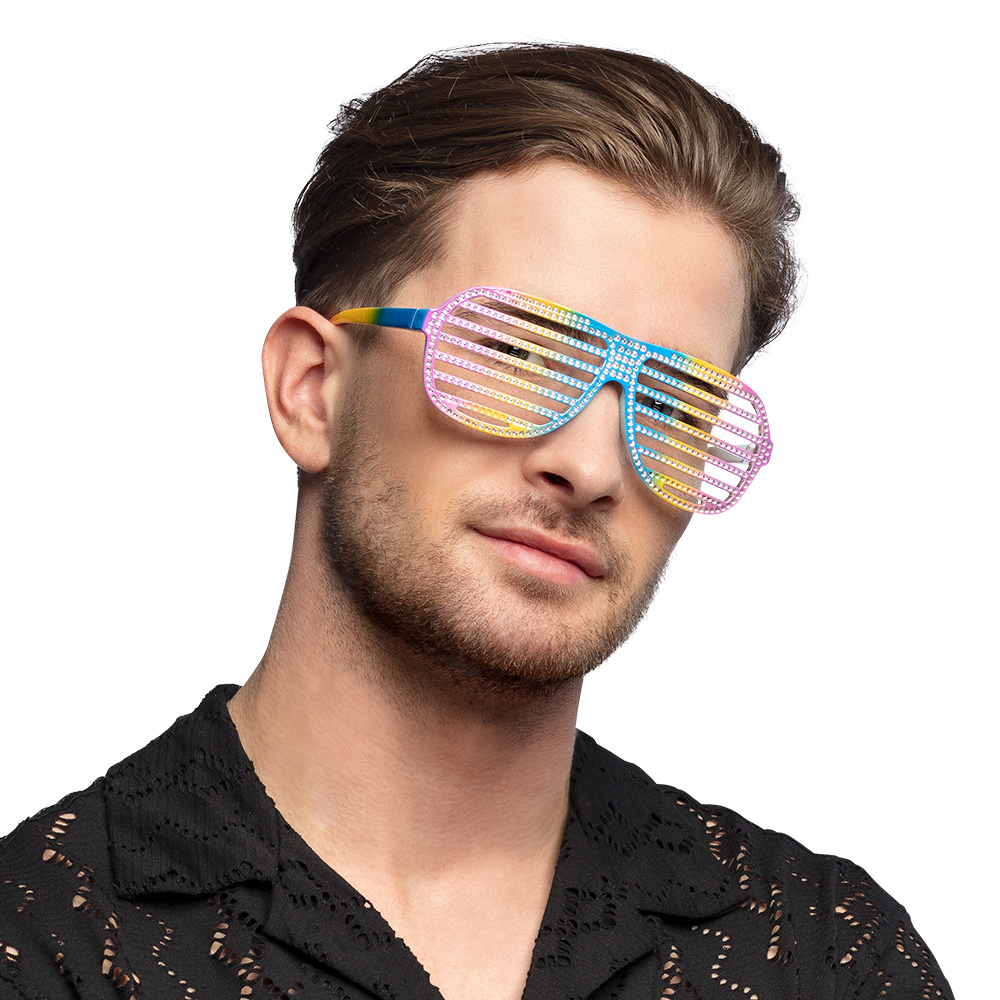 Shutterbril regenboog - Partybril piloot - Afbeelding 5