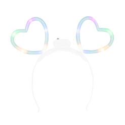 LED diadeem - Hartjes haarband - Wit