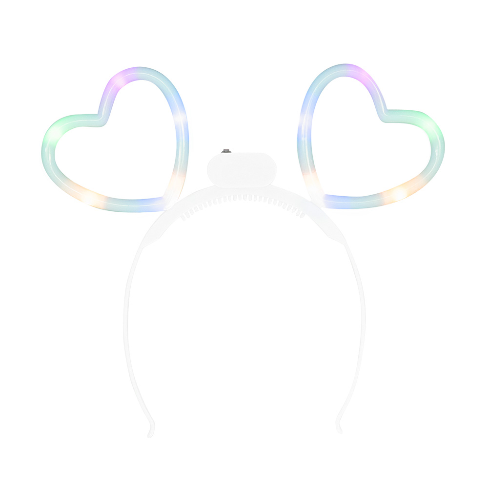 LED diadeem - Hartjes haarband - Wit
