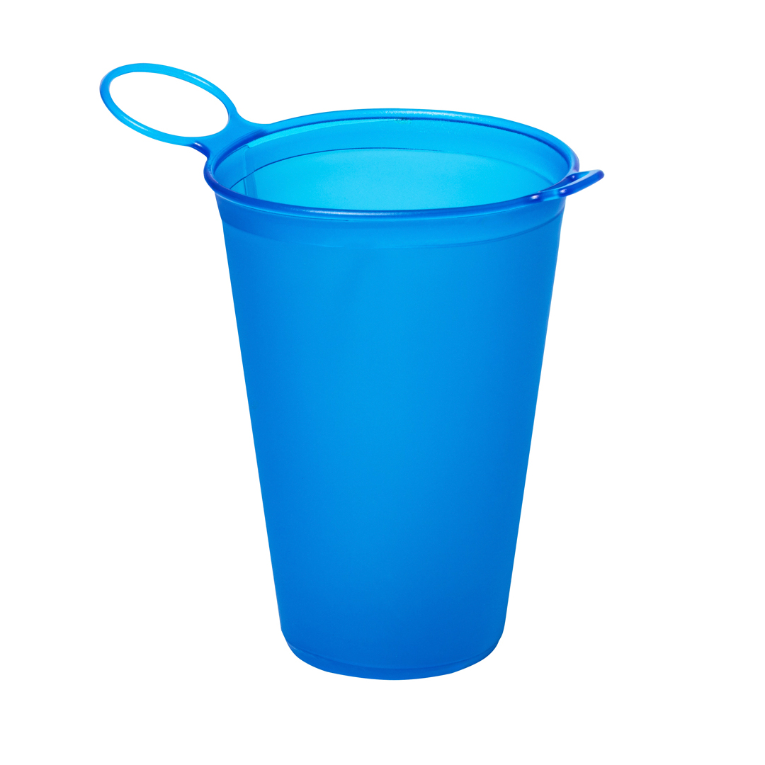 Opvouwbare beker met draaglus 230 ml - Blauw