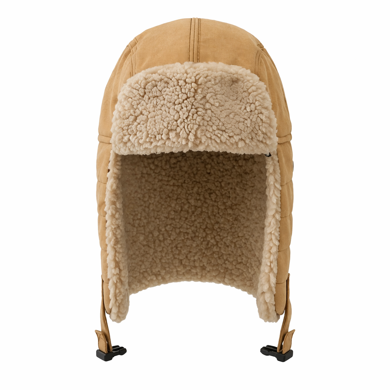 Russische Sherpa Muts – Warme Wintermuts met Oorflappen – Camel Beige - Afbeelding 3