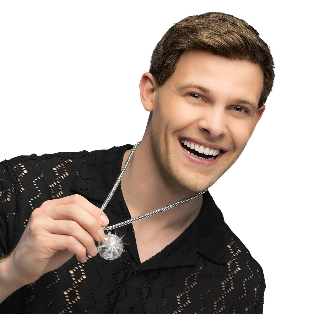 LED ketting discobal - Kralenketting - Zilver - Afbeelding 3