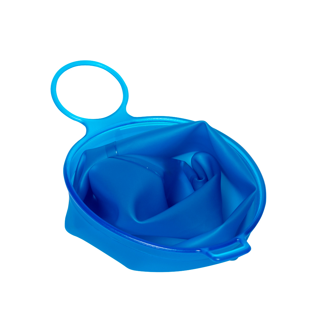 Opvouwbare beker met draaglus 230 ml - Blauw - Afbeelding 4