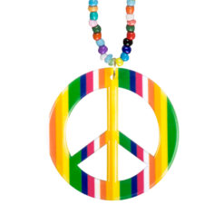 Alternative view of Kralenketting - Hippie ketting met Peace teken - Multicolor