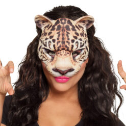 Alternative view of Luipaard masker met elastieken sluiting - Dierenmasker - Bruin