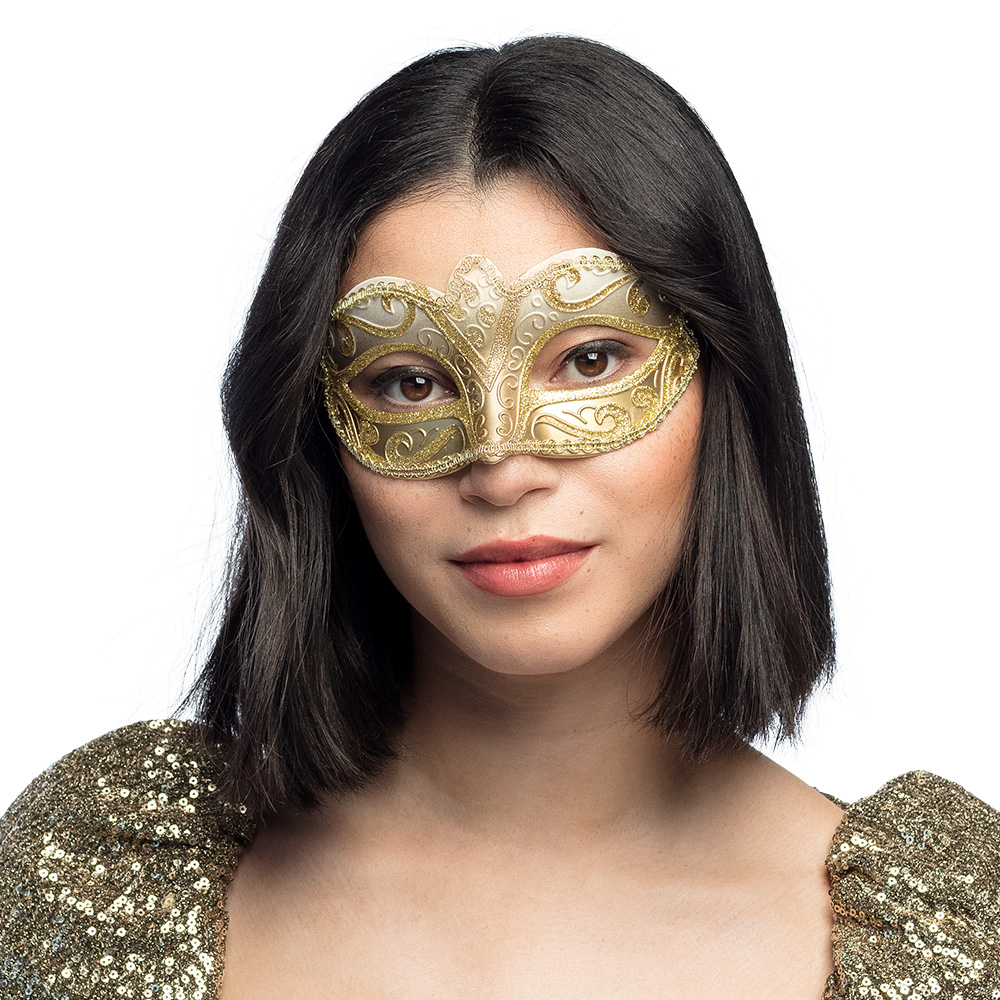Masker Venice - Oogmasker met lintsluiting - Goud - Afbeelding 2