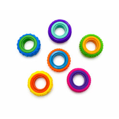 Alternative view of Fidget Ringen Set – 6 Stuks Draaibare Friemelringen (3,5 cm) – Anti Stress & Sensorisch Speelgoed