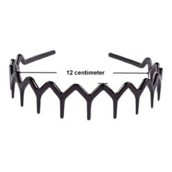 Alternative view of Zigzag haarband set – Anti slip sport haarband – Unisex – Zwart & bruin – 2 Stuks