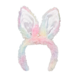 Alternative view of LED diadeem - Fluffy haarband met konijnenoren - Wit