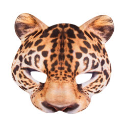 Luipaard masker met elastieken sluiting - Dierenmasker - Bruin
