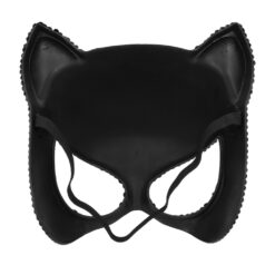 Alternative view of Luxe kattenmasker met strass - Dierenmasker met elastieken sluiting - Zwart
