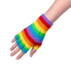 Alternative view of Vingerloze handschoenen - Retro - Regenboog