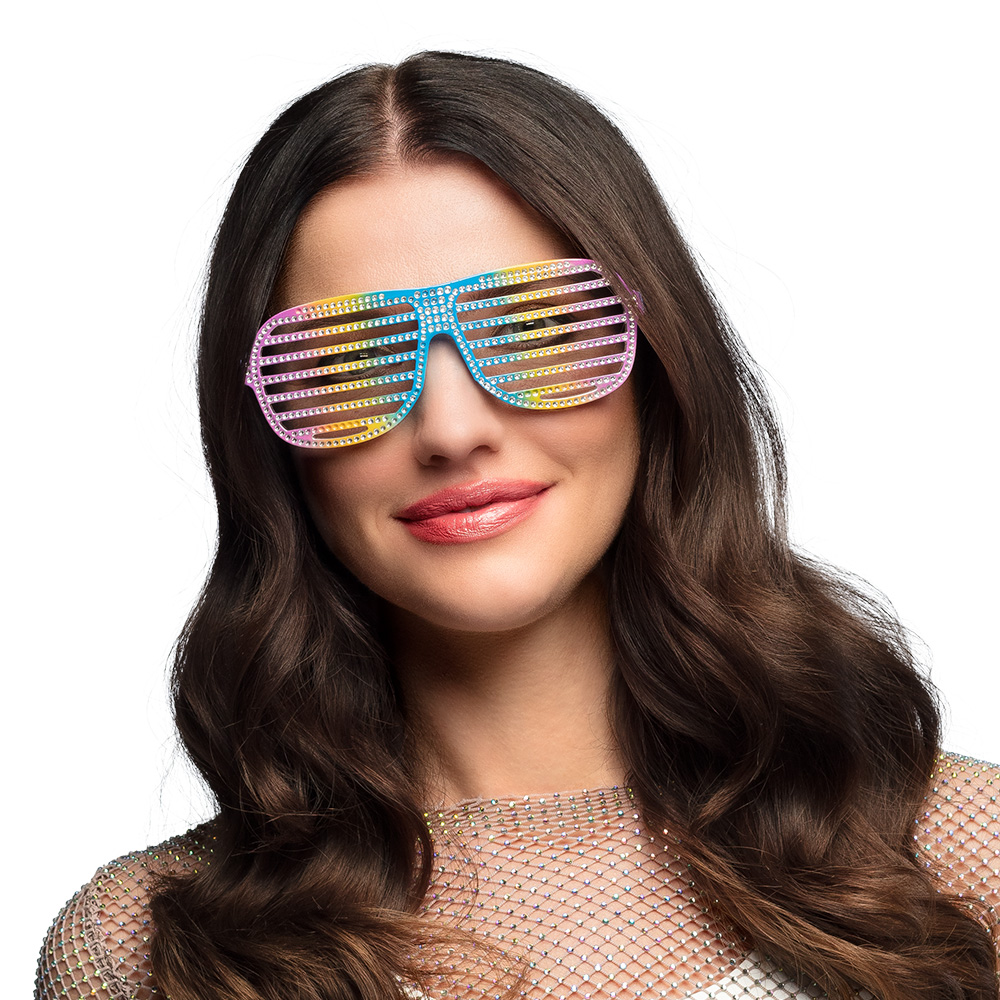Shutterbril regenboog - Partybril piloot - Afbeelding 4