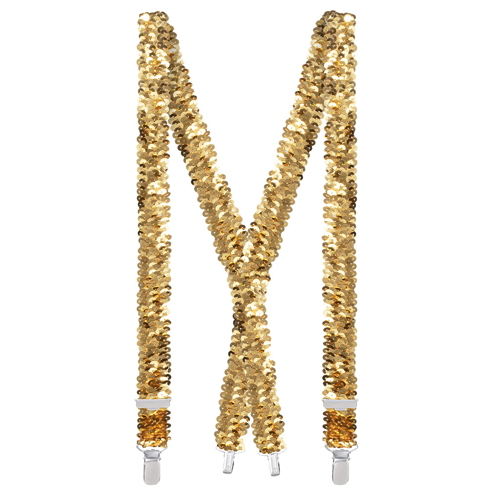Accessoire set - Partybril, vlinderstrik en bretels - Goud - 3-delig - Afbeelding 6