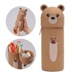 Alternative view of Schattige kawaii dieren pennenetui - Siliconen met rits - Beer