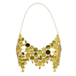 Alternative view of Pailletten top goud - Festivaltopje met open rug en schakelsluiting - One size