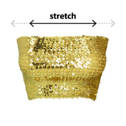 Alternative view of Strapless bandeau top goud - Festivaltopje met pailletten - Maat M/L