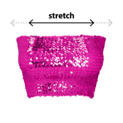 Alternative view of Strapless bandeau top roze - Festivaltopje met pailletten - Maat M/L