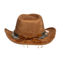 Alternative view of Cowboyhoed suède in Ibiza-stijl - Hoed met sierband - 59 cm - Bruin