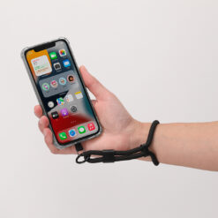 Alternative view of Telefoonkoord polsbandje voor smartphone - Zwart