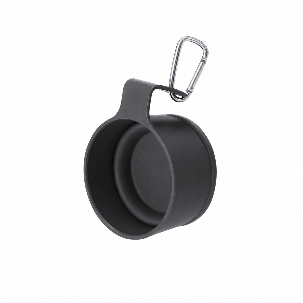 Opvouwbare Mok 340 ml met Karabijnhaak - Zwart - Afbeelding 2