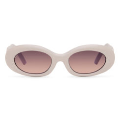 Alternative view of Beige retro festival zonnebril met smoke glazen