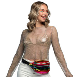 Alternative view of Heuptasje holografisch regenboog - Fanny pack met 2 vakken