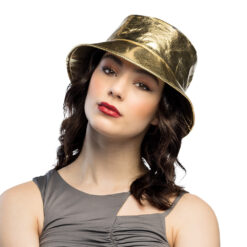 Alternative view of Bucket hat goud - Metallic vissershoedje - 59 cm