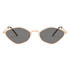 Alternative view of Metalen zonnebril goud met zwarte UV400 glazen – Unisex festival zonnebril