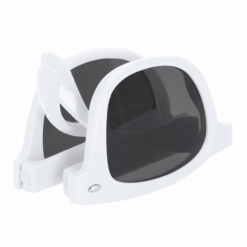 Alternative view of Opvouwbare classic zonnebril met UV400 bescherming en brillenzakje - Wit